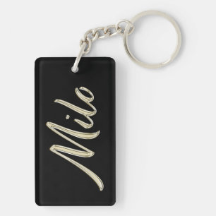 Milo Name whitegold Porte-clés