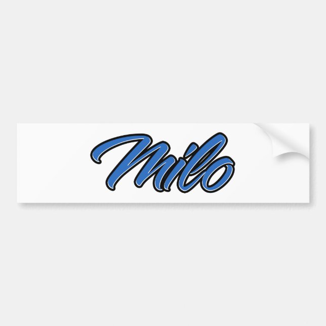 Milo Nom bleu Aufkleber Sticker Autoaufkleber (Devant)