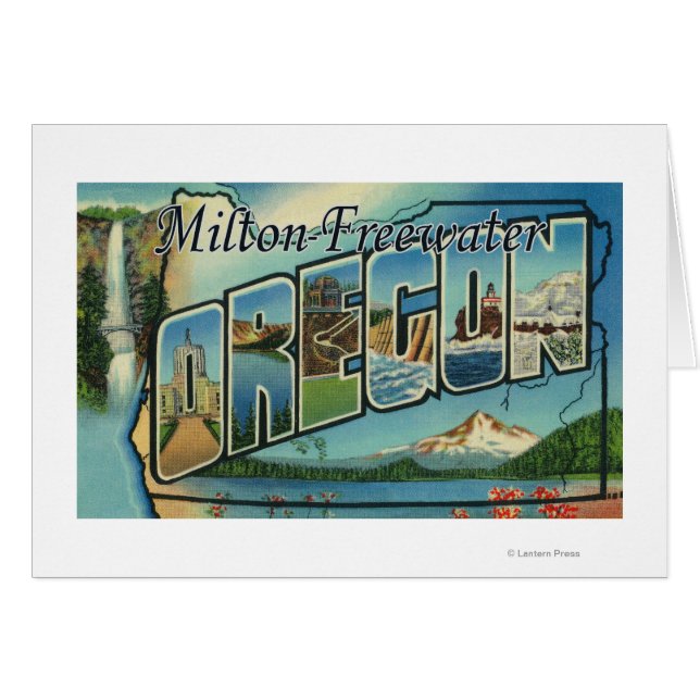 Milton-Freewater, Oregon - Scènes de grandes lettr (Devant horizontal)