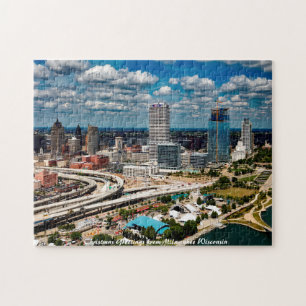 Milwaukee Wisconsin. Vœux de Noël Puzzle