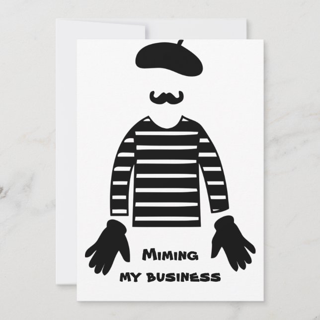 Mime Pantomime Miming Mon Entreprise (Devant)