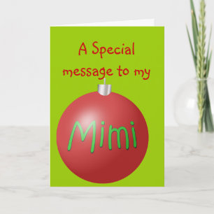 Mimi carte d'ornement de Noël