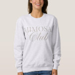 Mimosa Champagne Club Sweatshirt de brunch féminin<br><div class="desc">Joignez-vous à l'équipe de brunch ultime avec notre sweatshirt "Mimosa Club" - un incontournable pour les amateurs de bulles et les guerriers du week-end ! Ce sweatshirt douillet, mignon et décontracté est parfait pour siroter des mimosas avec vos seins, se détendre dans le style, ou faire un cadeau à votre...</div>