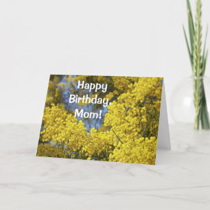 Mimosa En Fleur Bonne Carte Anniversaire