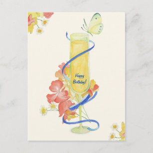 Mimosa_Happy Birthday ! Carte postale