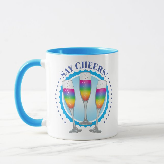 Mimosa Rainbow Champagne Verres Mug (Gauche)