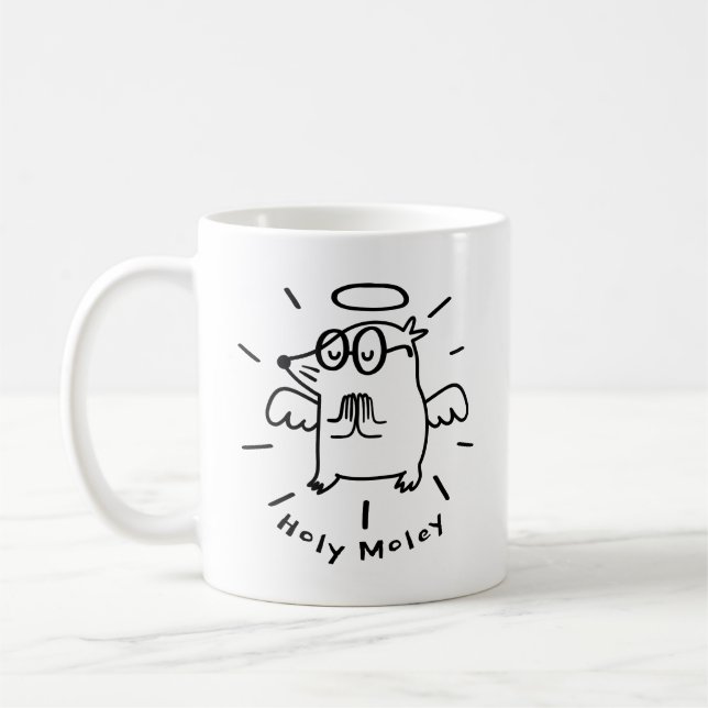 Mince alors | Mug classique drôle d'ange Mole (Gauche)
