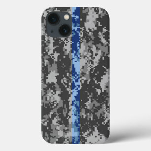 Mince ligne bleue Camo iPhone 6 Coque