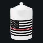 Mince Red Line Drapeau : Mémorial du héros des pom<br><div class="desc">Le drapeau de la Ligne rouge mince est un symbole de soutien aux pompiers. Il s'agit d'une version modifiée du drapeau américain, où les bandes rouges traditionnelles sont remplacées par des bandes noires, et il reste une seule bande rouge. Cette seule bande rouge représente le courage et le sacrifice des...</div>
