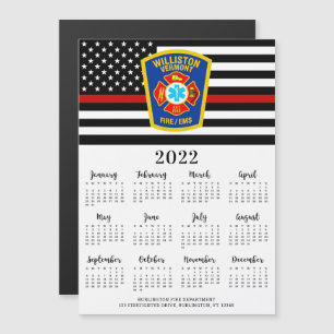 Mince Red Line Fire Department Logo 2022 Calendrie