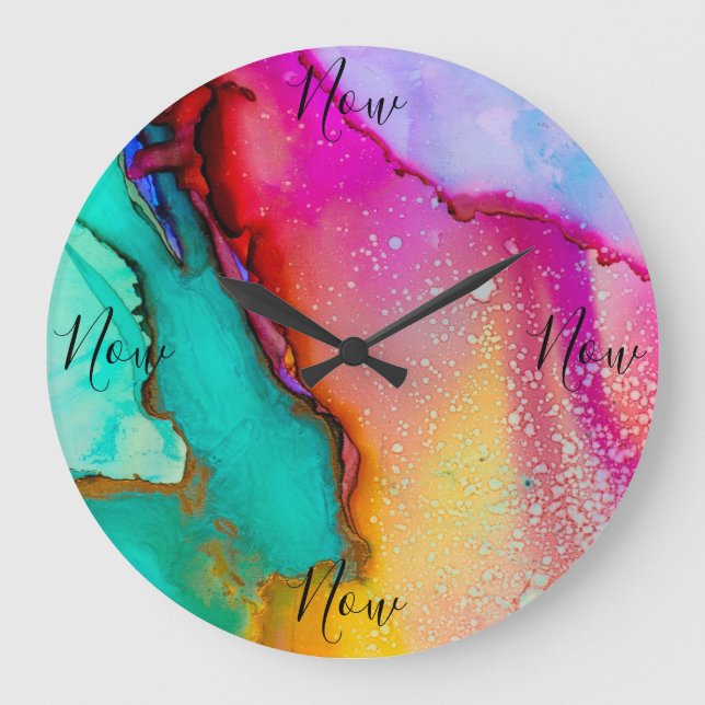 Mindfulness Horloge avec Arrière - plan Aquarelle (Recto)