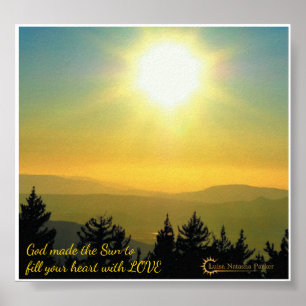 Mindfulness Word Art - Poster Sun