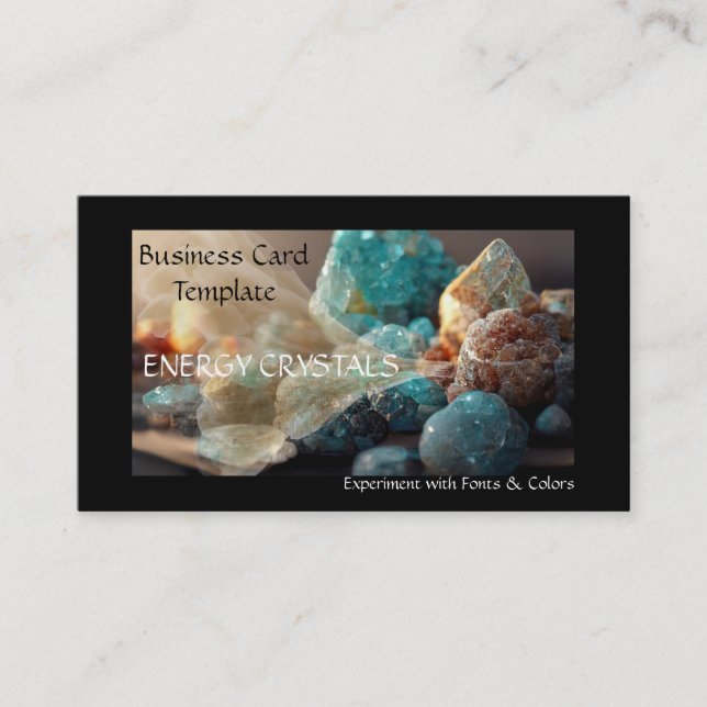 Minéraux Crystal Energy Carte de visite (Devant)