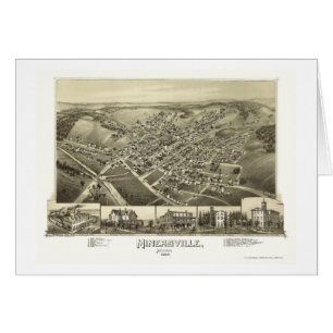 Minersville, carte panoramique de PA - 1889