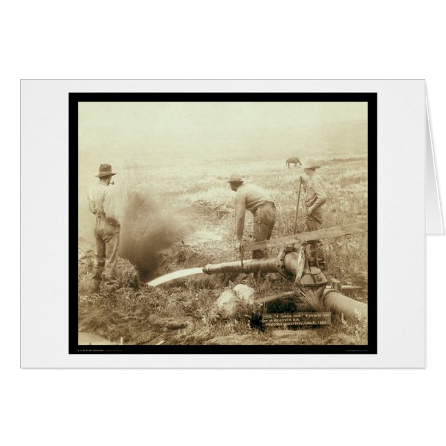 Mines hydrauliques pour l'or à Rockerville SD 1889 (Devant horizontal)