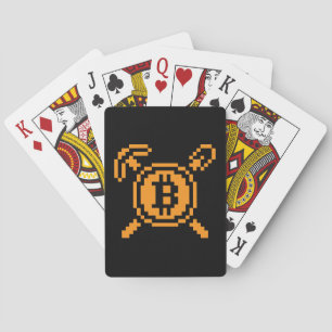 Mineur Bitcoin BTC 8-Bit Cartes à jouer