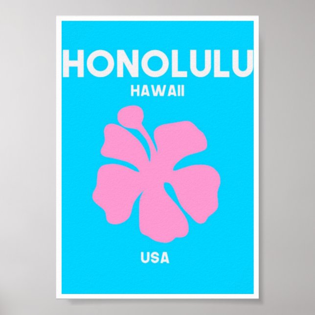 Mini Affiche - Honolulu Hawaii (Devant)