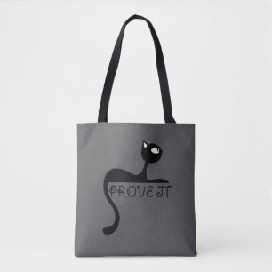 Mini agent de chaos Sac fourre-tout gris chat noir