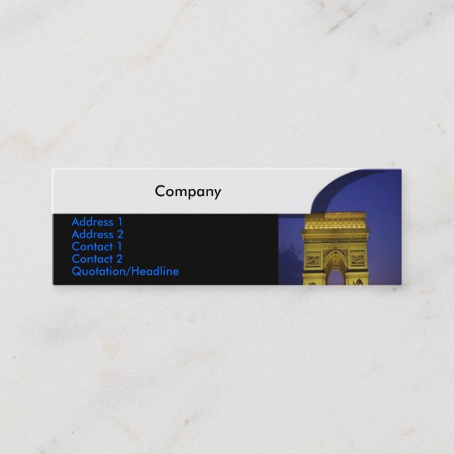 Mini Arch Le Carte de visite du triomphe (Devant)