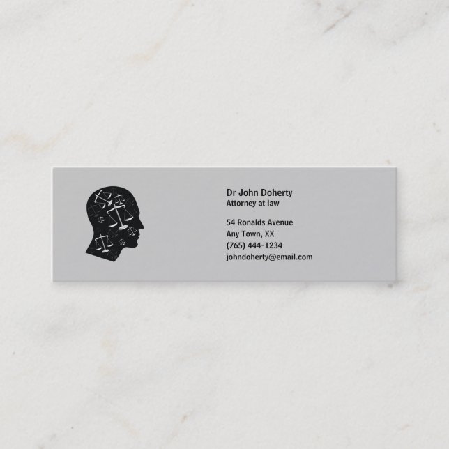 Mini AVOCAT - carte de visite (Devant)