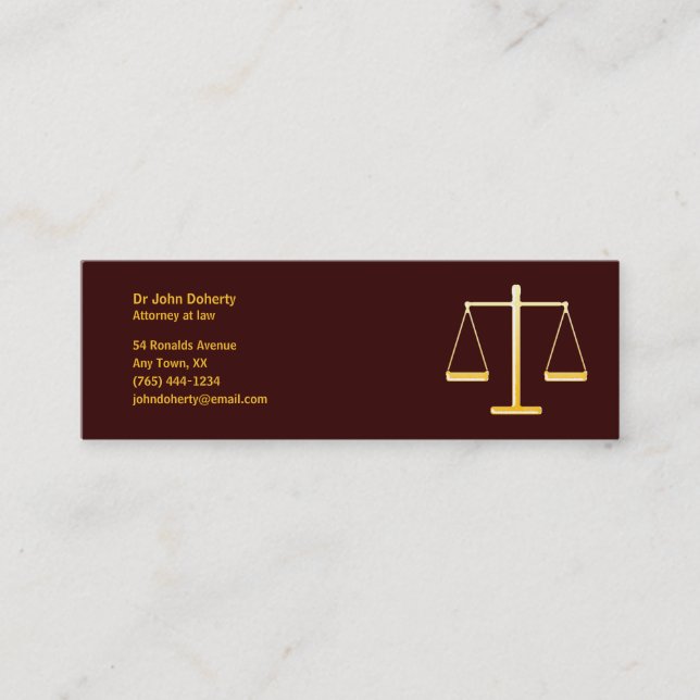 Mini AVOCAT - carte de visite (Devant)