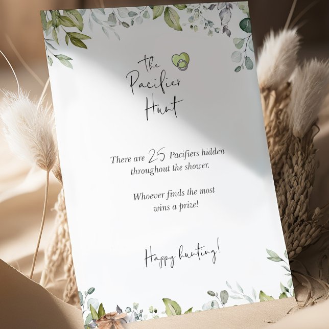 Mini Baby shower Vert Signe La Chasse Pacifique (Créateur téléchargé)