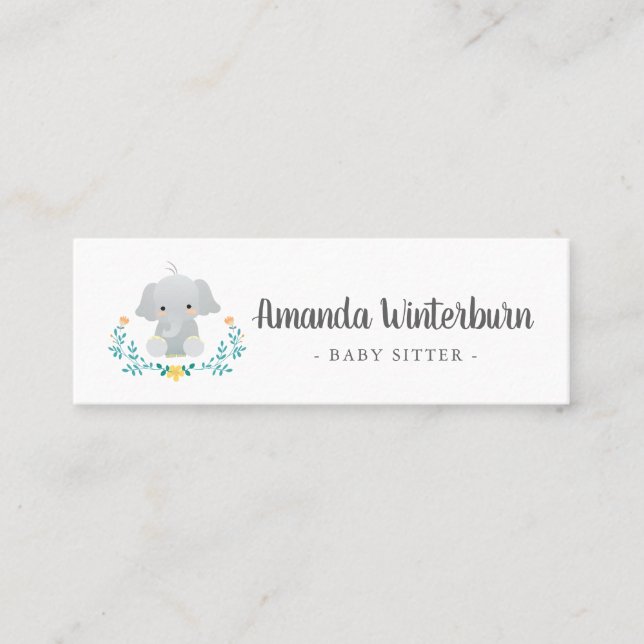 Mini Babysitter carte de visite mignonne (Devant)