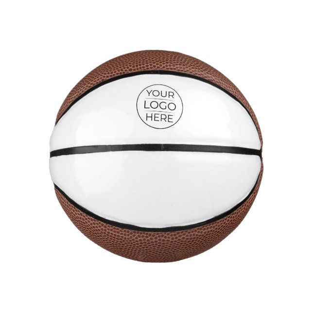 Mini Ballon De Basket Ajouter simplement votre logo Entreprise (Devant)