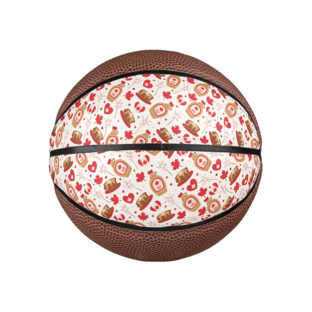 Mini Ballon De Basket Basket-ball de la fête du Canada (Devant)