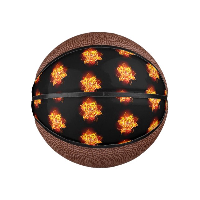 Mini Ballon De Basket Blooming Fire Rose (Devant)