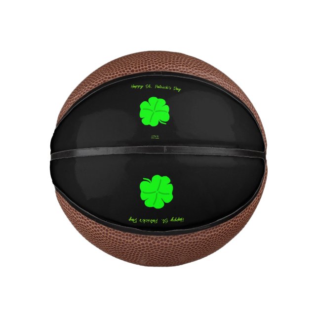 Mini Ballon De Basket Bonne St. Patrick's Day Basketball (Devant)