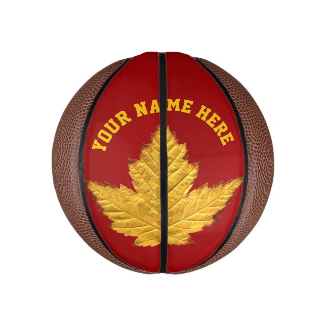 Mini Ballon De Basket Canada Basketball Custom Canada Maple Leaf Cadeaux (Vertical)