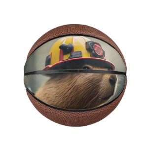 Mini Ballon De Basket "Capybara à la Secourt : Pompier Extraordinair