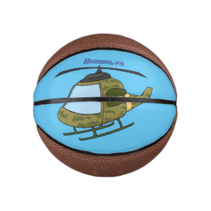 Mini Ballon De Basket Caricature d'hélicoptère camoflage de l'armée