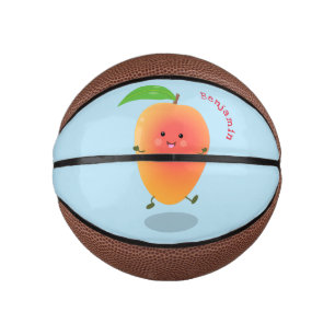 Mini Ballon De Basket Caricature jaune mangue mignonne