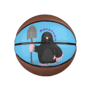 Mini Ballon De Basket Caricature mole joyeux