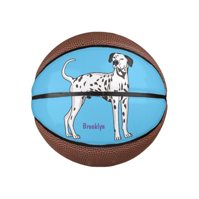 Mini Ballon De Basket Caricature pour chien dalmate (Devant)