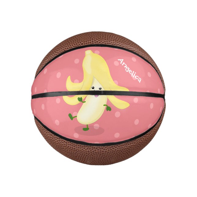 Mini Ballon De Basket Caricature sur la banane de Cute kawaii (Devant)