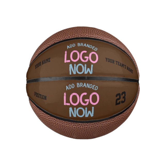 MINI BALLON DE BASKET CLIENT SIMPLE CONTEMPORAIN PROPRE BROWN MODE (Devant)