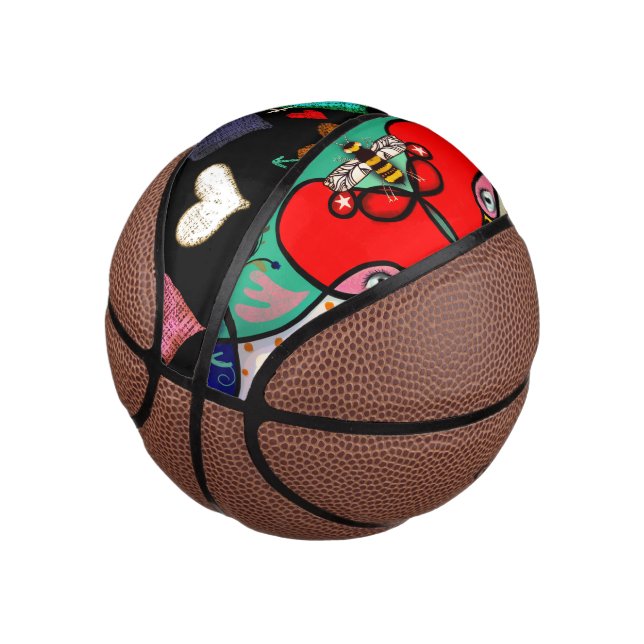 Mini Ballon De Basket cœurs Rupydetequila  (Incliné)