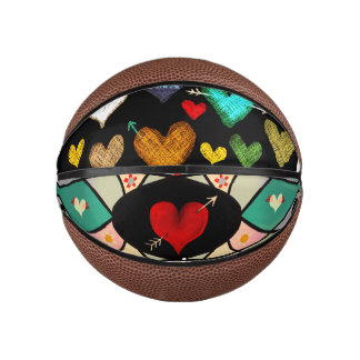 Mini Ballon De Basket cœurs Rupydetequila