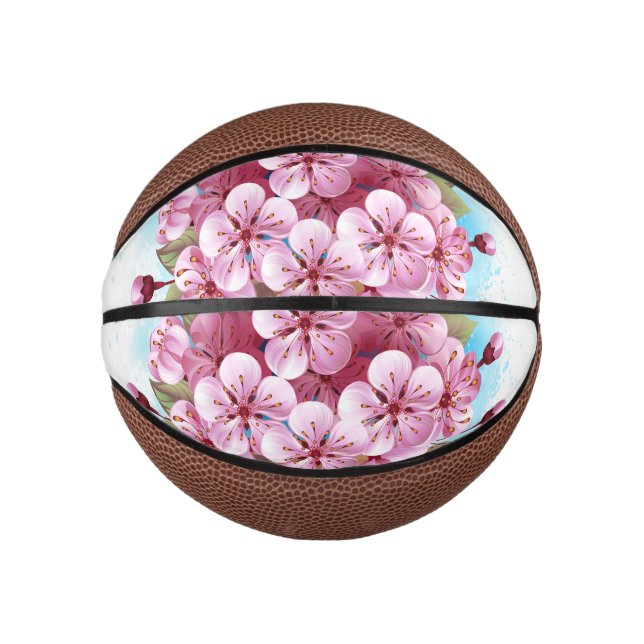Mini Ballon De Basket Cône rose Sakura crème glacée gaufre (Devant)