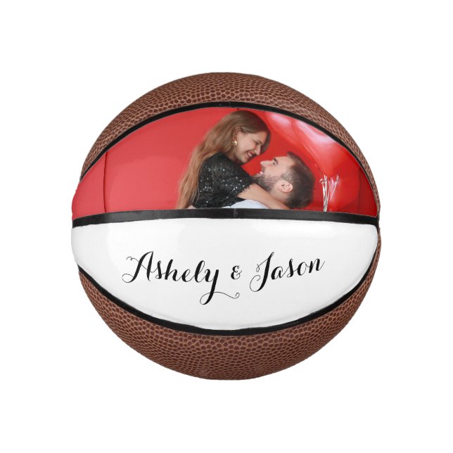 Mini Ballon De Basket Couples romantiques Saint Valentin (Devant)
