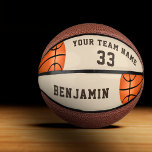 Mini Ballon De Basket Custom Basketball : nom, équipe et numéro<br><div class="desc">This custom and personalized basketball is a perfect venin for basketball players, teamames, coaches, your friends and family. Personalize it with your team name, number and your name. The design has two basket-ball on the left and the right side. A great keepsake to remember your favorite sport. To customize the...</div>