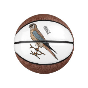 Mini Ballon De Basket dessin animé d'oiseau-kestrel américain
