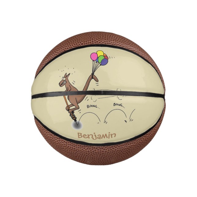 Mini Ballon De Basket Dessin d'humour australien kangourou (Devant)