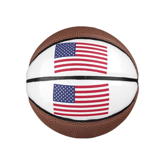 Mini Ballon De Basket Drapeau des États-Unis d'Amérique (Devant)
