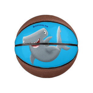 Mini Ballon De Basket Drôle mignon requin marteau dessin animé
