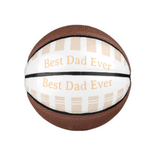 Mini Ballon De Basket Élégant rayé Meilleur Papa Personnalisé