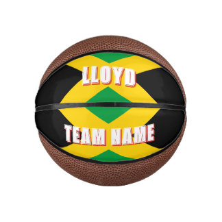 Mini Ballon De Basket Fierté jamaïcaine Drapeau patriotique Jamaïque